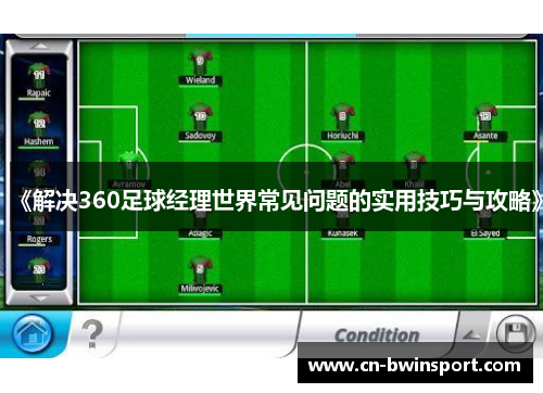 《解决360足球经理世界常见问题的实用技巧与攻略》